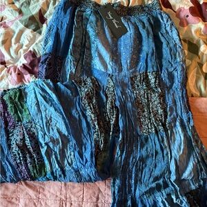 Young Threads Patchwork Blue Pants